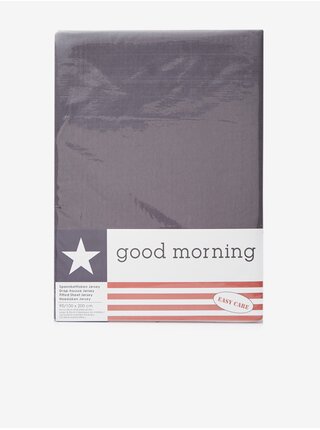 80/90/100 x 200 cm - Tmavě šedé elastické žerzejové prostěradlo Good Morning
