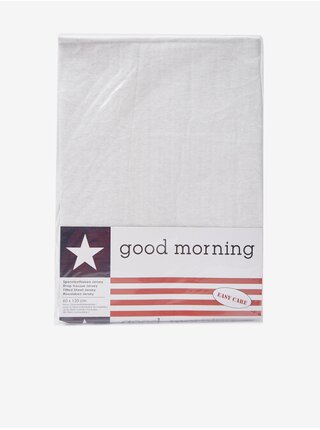 60 x 120 cm - Bílé elastické žerzejové prostěradlo Good Morning