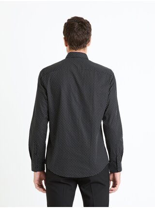 Černá pánská vzorovaná košile Celio Faop