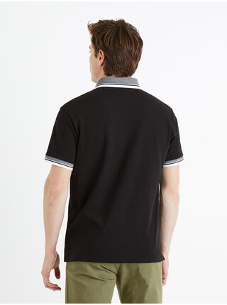 Čierne pánske basic polo tričko Celio Fesmart
