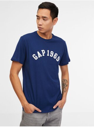 Tmavě modré pánské tričko GAP 1969   