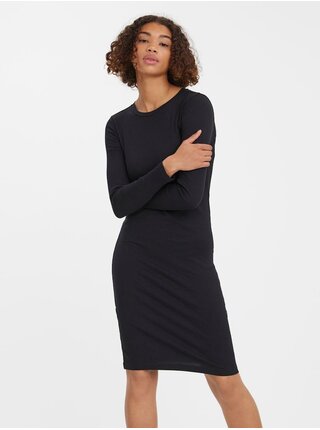Černé dámské žebrované šaty Vero Moda Lavender