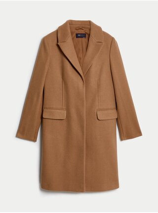 Hnědý dámský dlouhý kabát Marks & Spencer 
