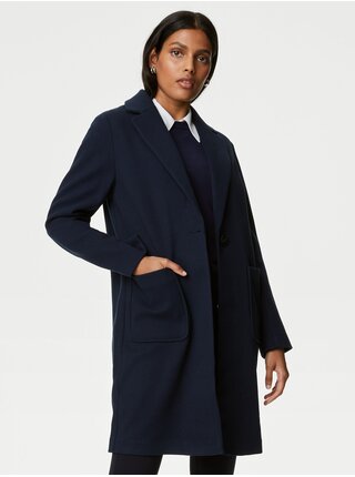 Tmavomodrý dámsky kabát Marks & Spencer