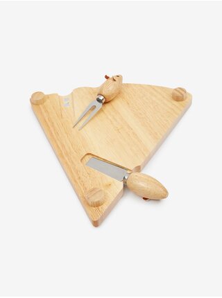 Dřevěná sada prkénka a nožů k servírování sýrů SIFCON