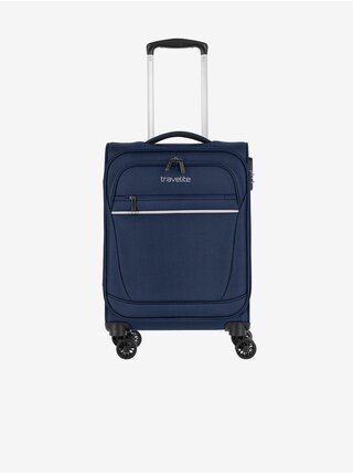 Tmavě modrý cestovní kufr Travelite Cabin 4w S   