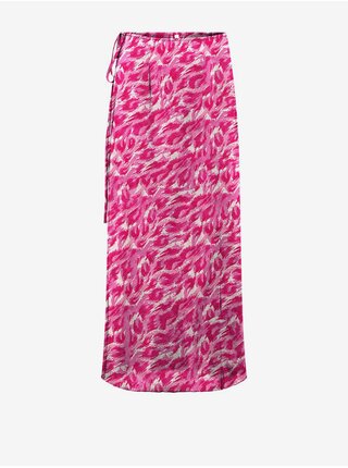 Růžová dámská vzorovaná maxi sukně ONLY Nova
