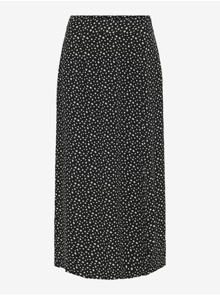 Černá puntíkovaná midi sukně ONLY Piper