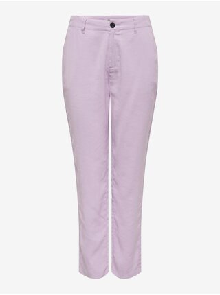Světle fialové dámské kalhoty ONLY Aris