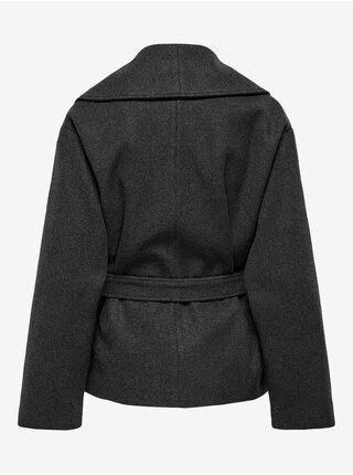 Tmavě šedý dámský krátký kabátek ONLY Augusta