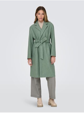 Zelený dámský žíhaný lehký kabát ONLY Trillion