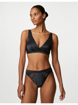 Vysoce střižené saténové kalhotky Dahlia Marks & Spencer šedá