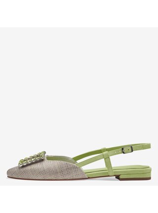 Zeleno-béžové dámské sandálky Tamaris 