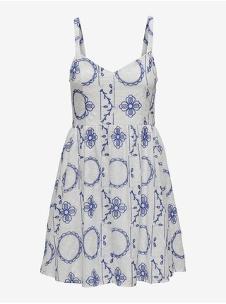Modro-bílé dámské vzorované šaty ONLY Daphne