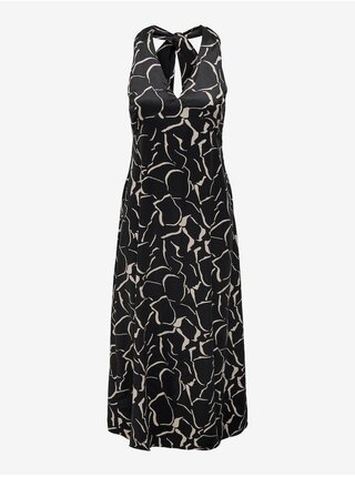 Černé dámské vzorované midi šaty ONLY Jane