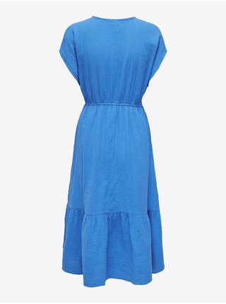 Modré dámske midi šaty ONLY Thyra