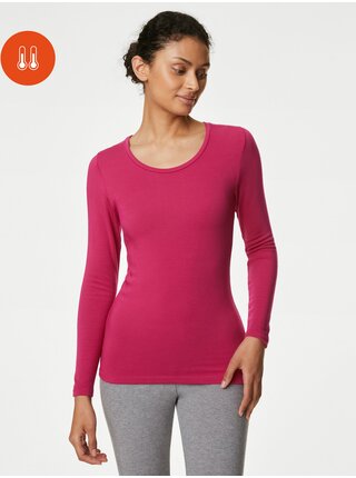 Tmavo ružové dámske termo tričko s technológiou Heatgen Plus Marks & Spencer