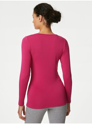 Tmavo ružové dámske termo tričko s technológiou Heatgen Plus Marks & Spencer