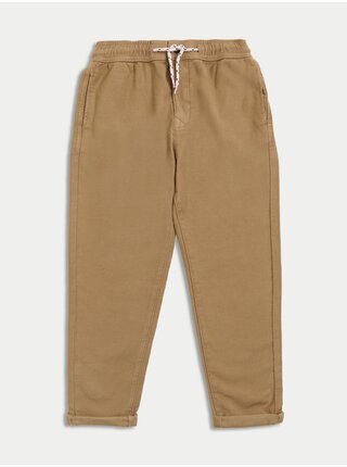 Hnědé klučičí keprové kalhoty Marks & Spencer   