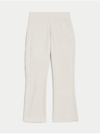 Krémové dámské flísové pyžamové kalhoty Marks & Spencer 