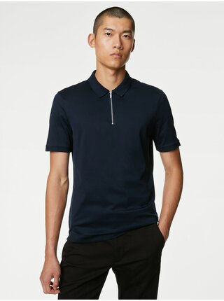 Tmavě modré pánské polo tričko Marks & Spencer   
