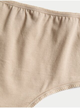 Sada pěti dámských kalhotek v béžové, bílé a černé barvě Marks & Spencer   