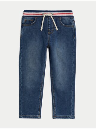 Tmavomodré dievčenské džínsy Marks & Spencer