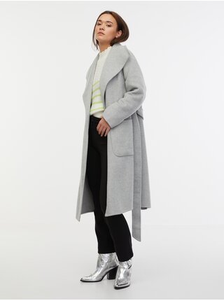 Svetlosivý dámsky kabát s prímesou vlny ORSAY