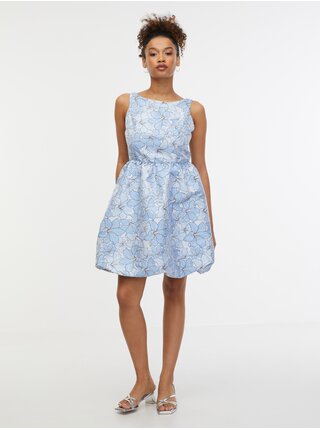 Světle modré dámské květované šaty ORSAY