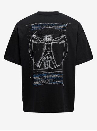 Čierne pánske oversize tričko ONLY & SONS Vinci