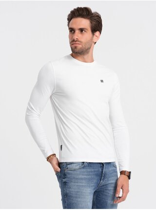 Biele pánske tričko Ombre Clothing