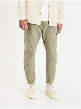 Khaki pánské kalhoty Celio Focoton 
