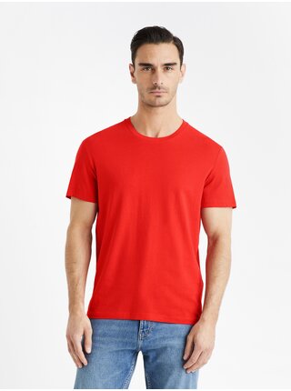Červené pánské tričko Celio Tebase   