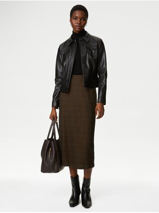 Čierna dámska trblietavá puzdrová sukňa Marks & Spencer