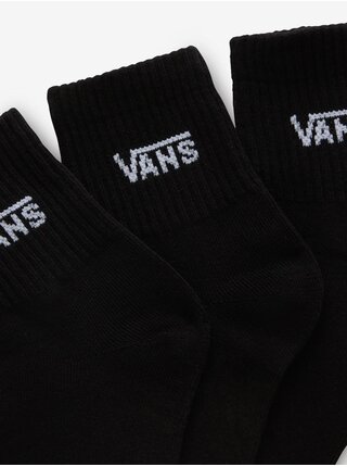 Sada tří párů dámských ponožek v černé barvě VANS Classic Half Crew