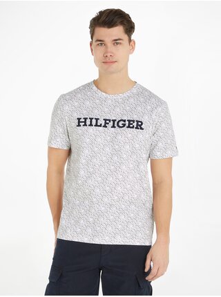 Biele pánske vzorované tričko Tommy Hilfiger