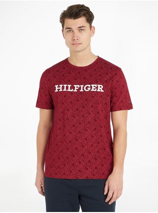 Červené pánske vzorované tričko Tommy Hilfiger