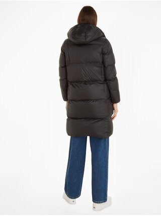 Černý dámský péřový kabát Calvin Klein Jeans