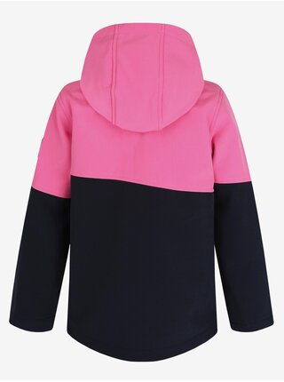 Černo-růžová dětská softshellová bunda LOAP London 