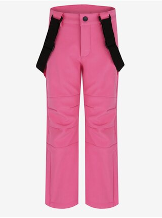 Růžové holčičí lyžařské softshellové kalhoty LOAP LOVELO 