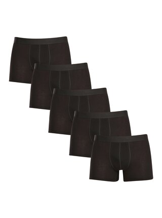 Súprava piatich čiernych pánskych plus size boxeriek Nedeto