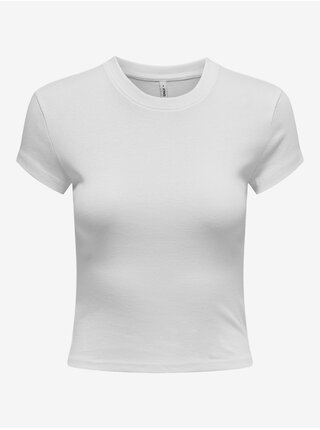 Biele dámske basic tričko ONLY Elina