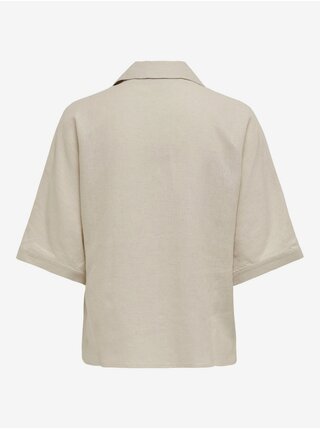 Krémová dámská košile s příměsí lnu ONLY Tokyo