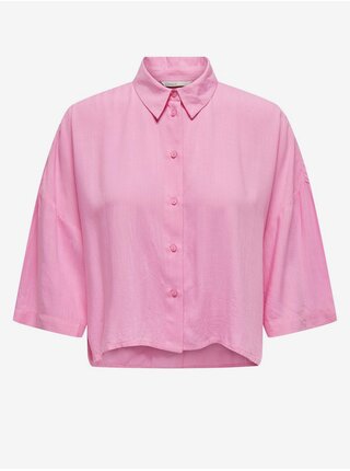 Ružová dámska cropped košeľa ONLY Astrid