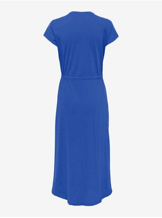 Modré dámske basic midi šaty ONLY May