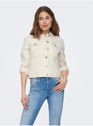Krémová dámska džínsová bunda ONLY Tia
