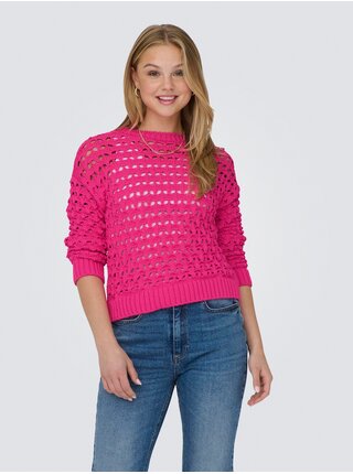 Tmavo ružový dámsky sveter ONLY Linda