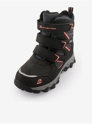 Čierne detské členkové zimné topánky Alpine Pro Rogio