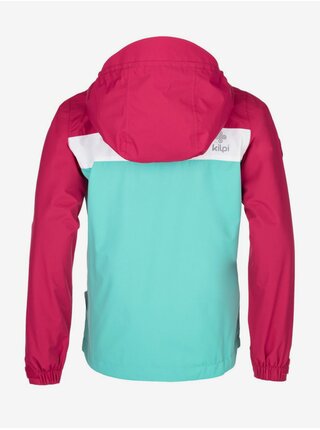Růžovo-tyrkysová holčičí outdoorová bunda Kilpi Orleti