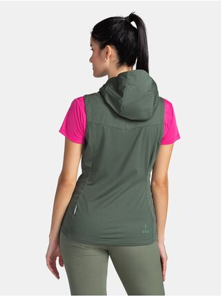 Tmavě zelená dámská softshellová vesta Kilpi MONILEA-W  